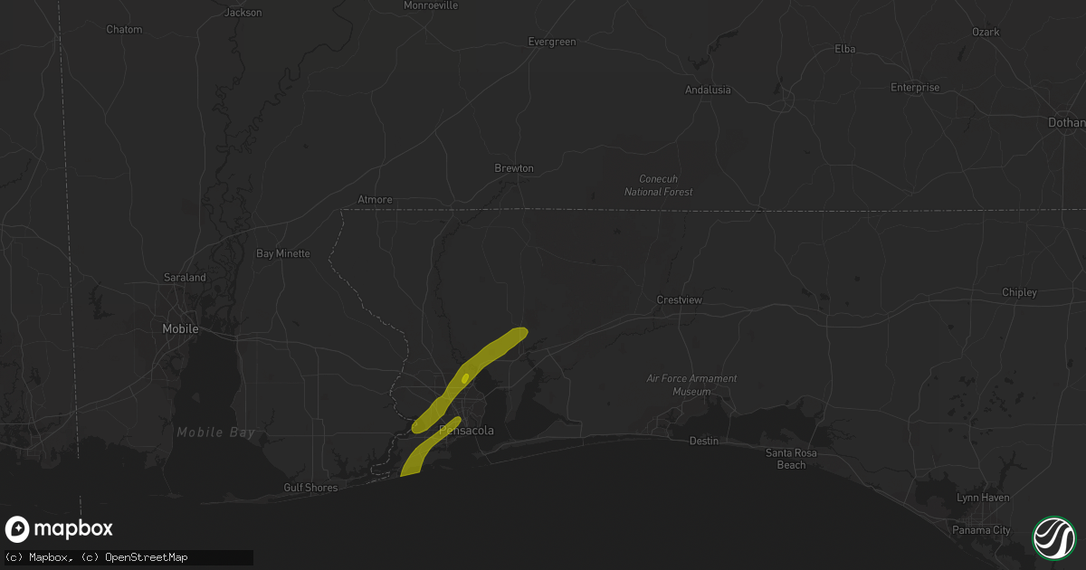 Hail map in Milton, FL on July 20, 2011