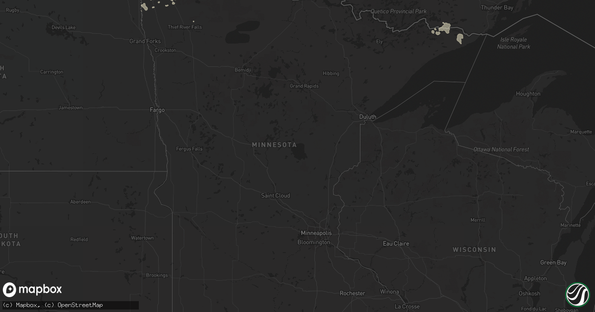 Hail map in Minnesota on July 20, 2011