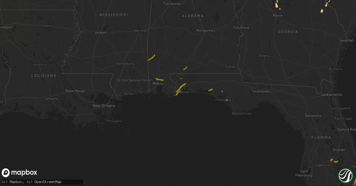 Hail map on July 20, 2011