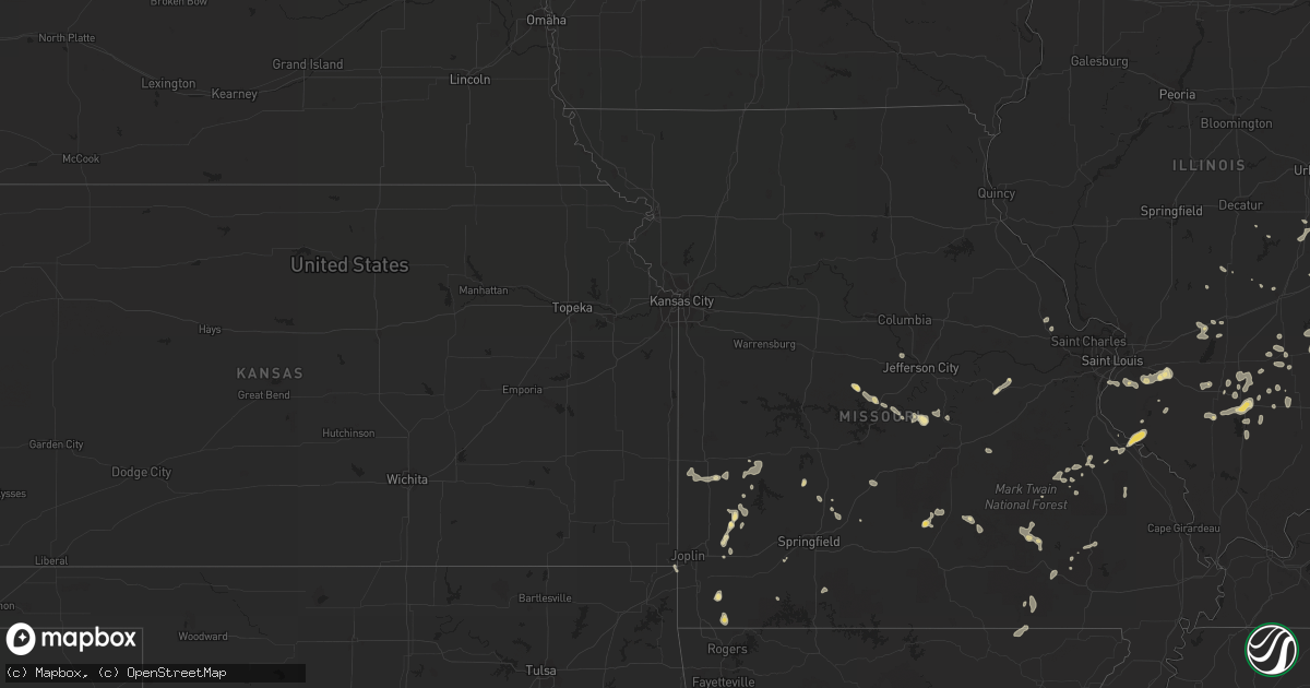 Hail map in New Jersey on July 20, 2013