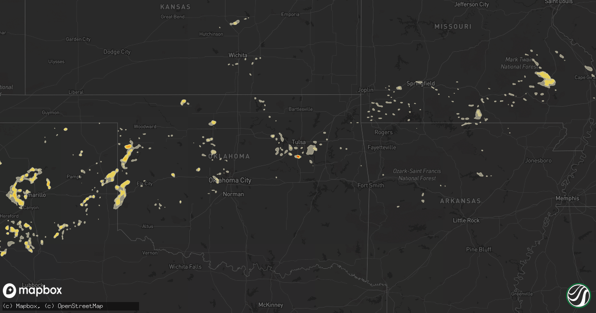 Hail map on July 20, 2015