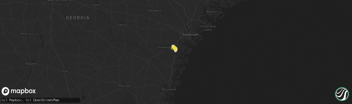 Hail map in Midway, GA on July 20, 2016