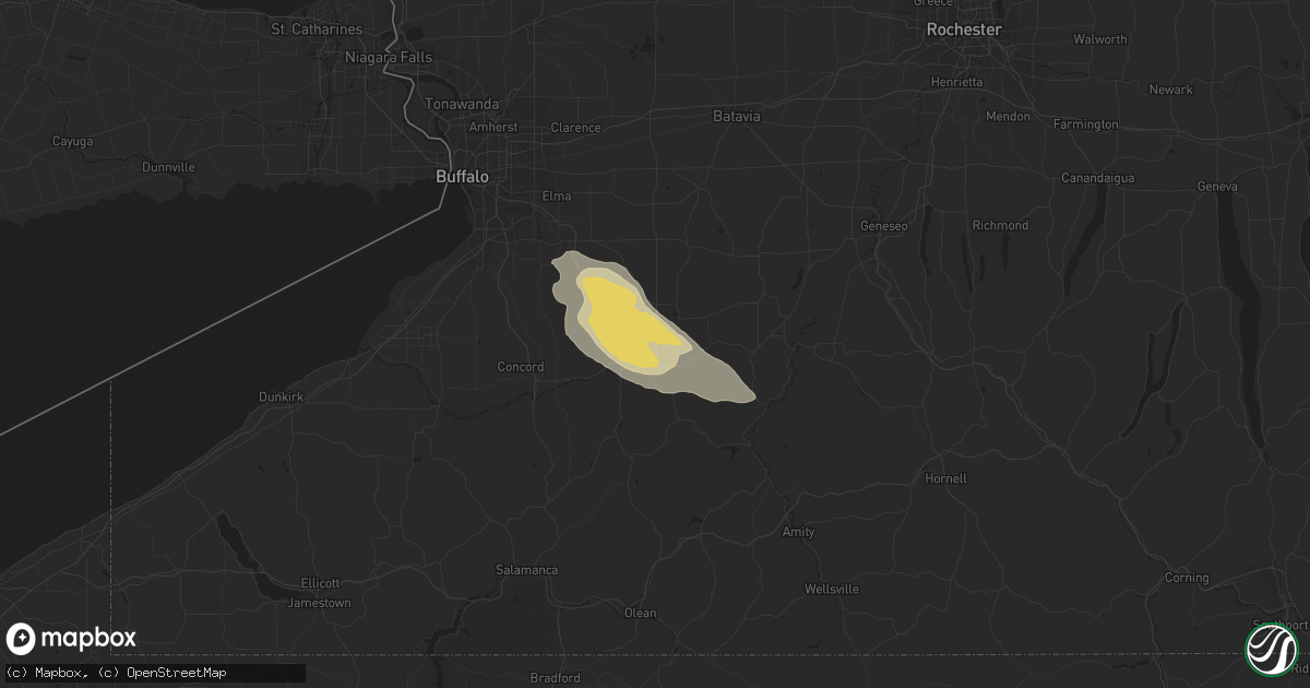 Hail map in Arcade, NY on July 20, 2017