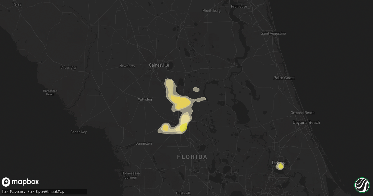 Hail map in Citra, FL on July 20, 2017