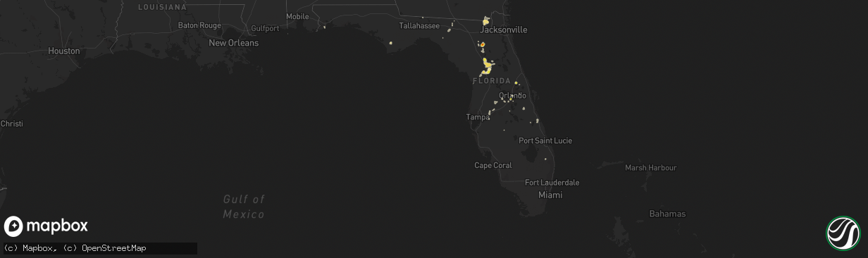 Hail map in Florida on July 20, 2017