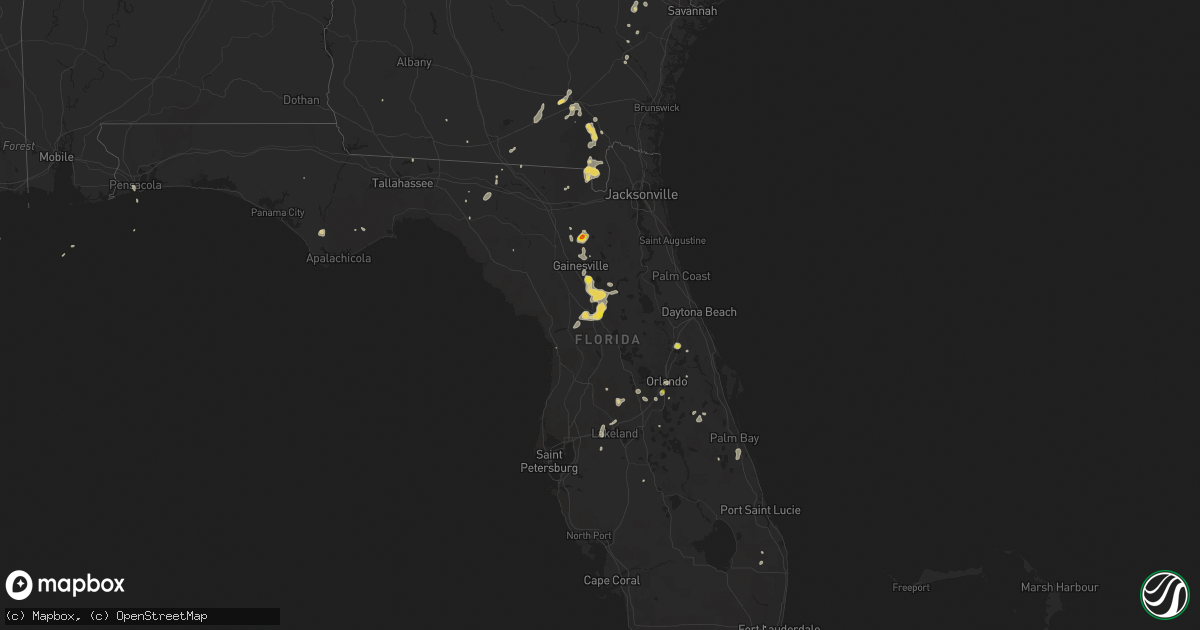 Hail map on July 20, 2017