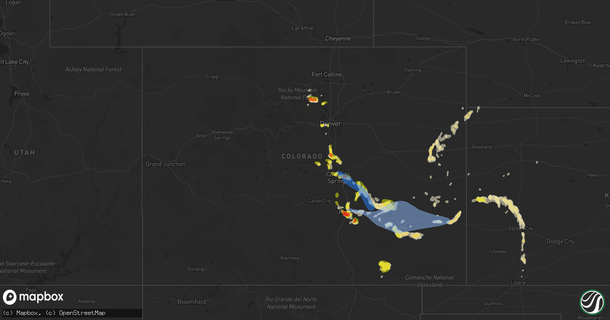 Hail Map in Colorado on July 20, 2019 - HailTrace