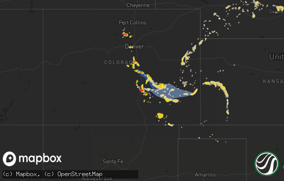 Hail map preview on 07-20-2019