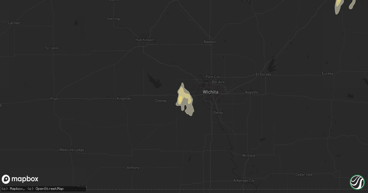 Hail map in Goddard, KS on July 20, 2020