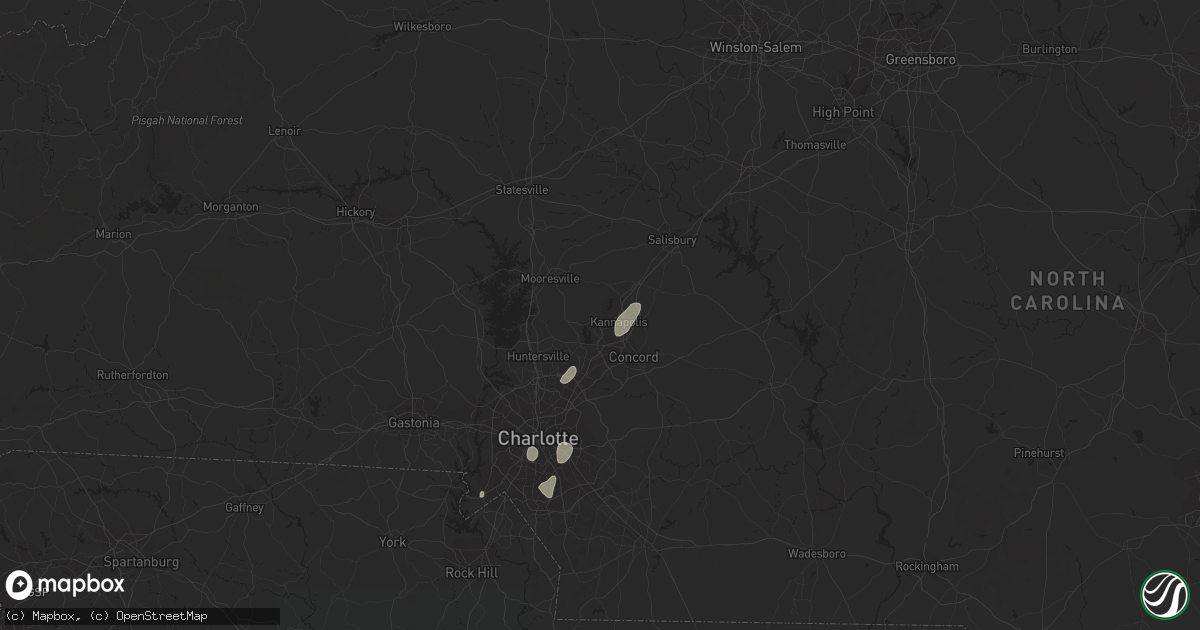 Hail map in Kannapolis, NC on July 20, 2020