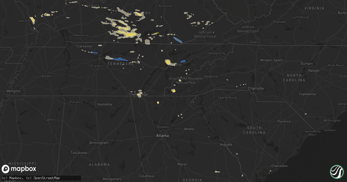 Hail map on July 20, 2022