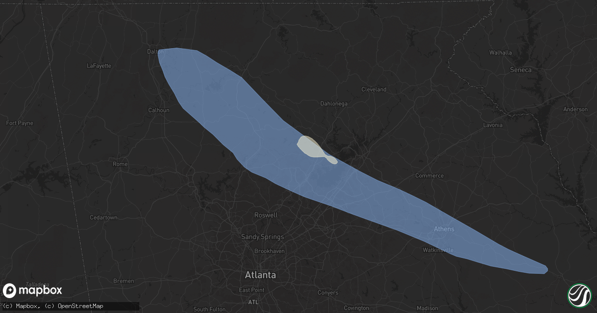 Hail map in Cumming, GA on July 20, 2023