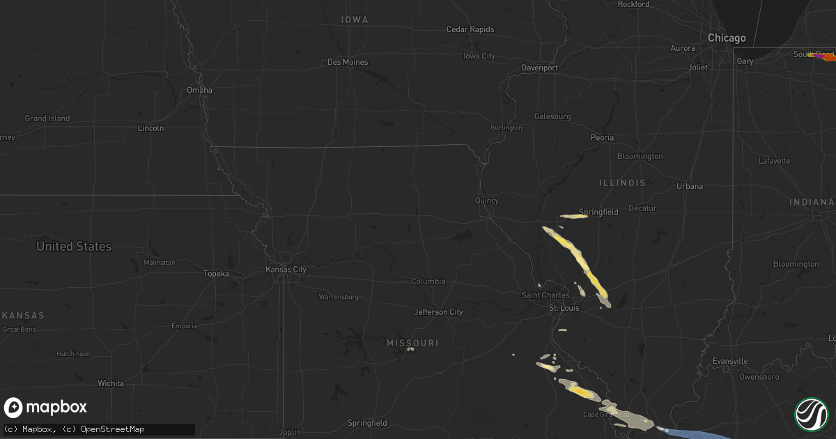 Hail map in New York on July 20, 2023