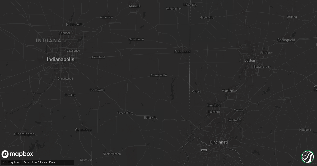 Hail map in Stanton, MI on July 20, 2023