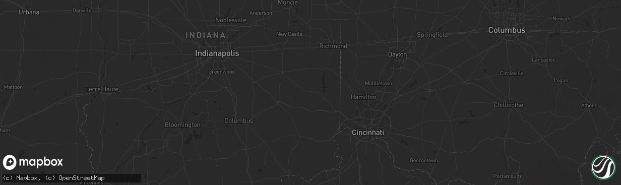 Hail map in Staunton, IL on July 20, 2023