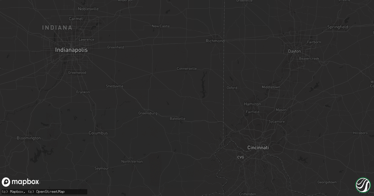 Hail map in Staunton, IL on July 20, 2023