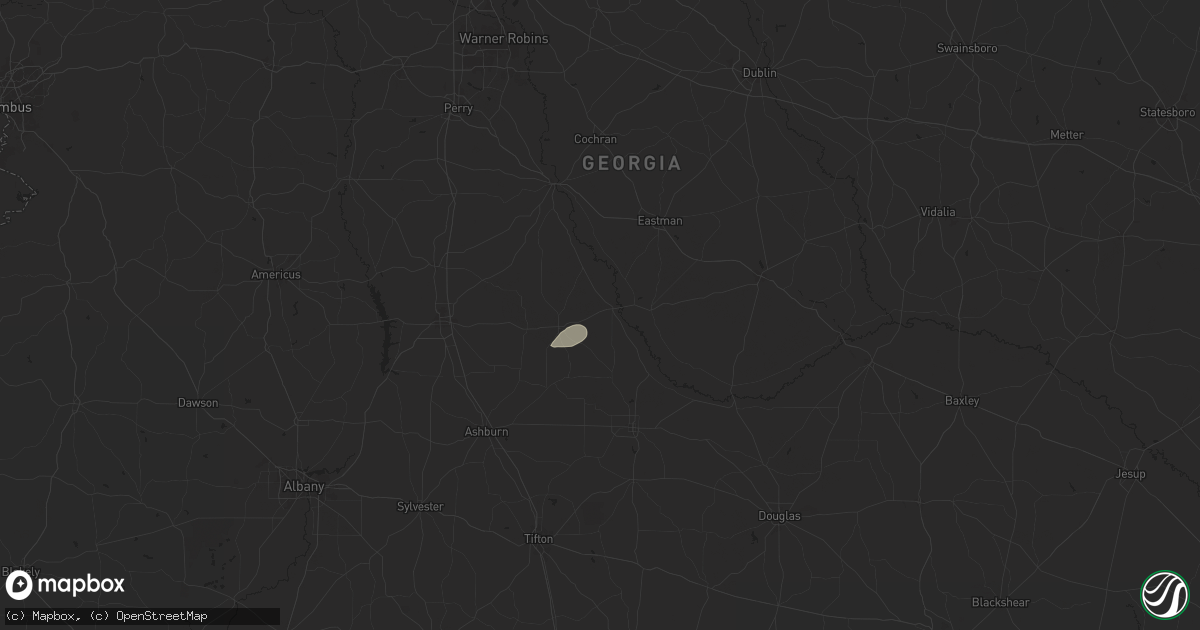 Hail map in Abbeville, GA on July 20, 2024
