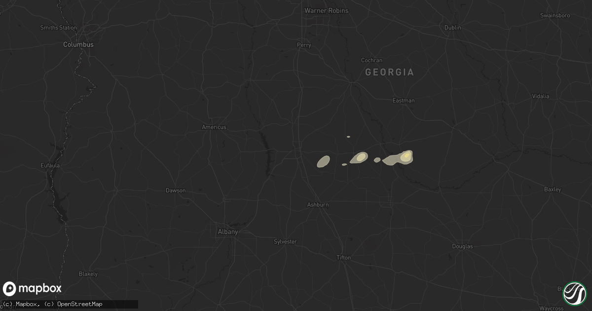 Hail map in Cordele, GA on July 20, 2024