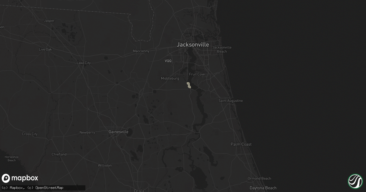 Hail map in Green Cove Springs, FL on July 20, 2024