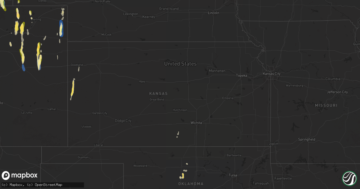 Hail map in Kansas on July 20, 2024