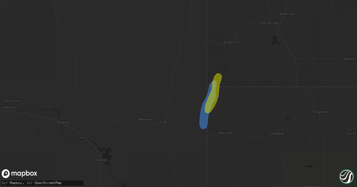 Hail map in Lusk, WY on July 20, 2024