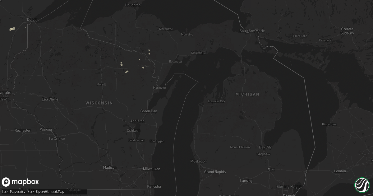 Hail map in Michigan on July 20, 2024
