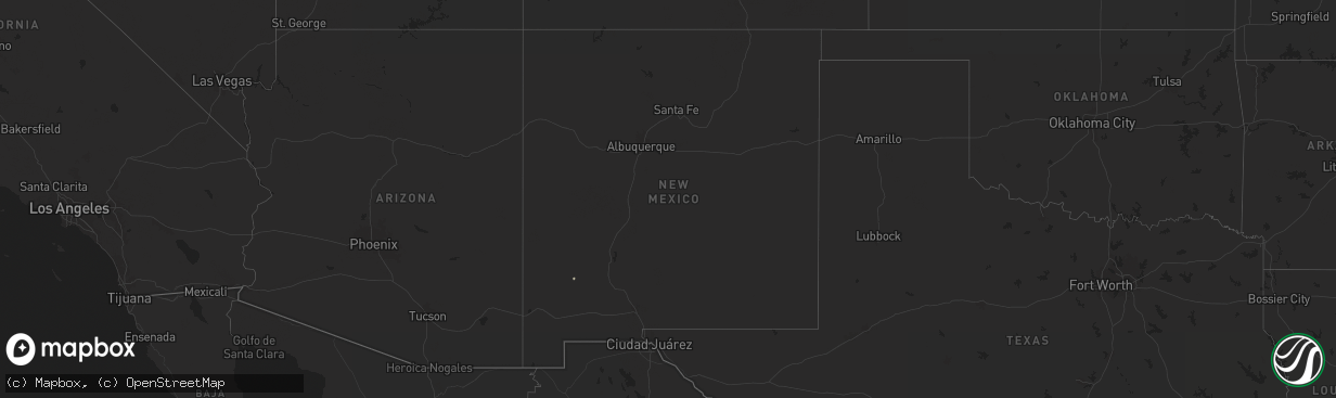 Hail map in New Mexico on July 20, 2024