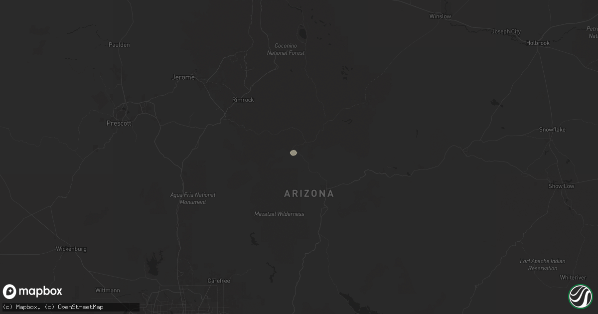 Hail map in Pine, AZ on July 20, 2024