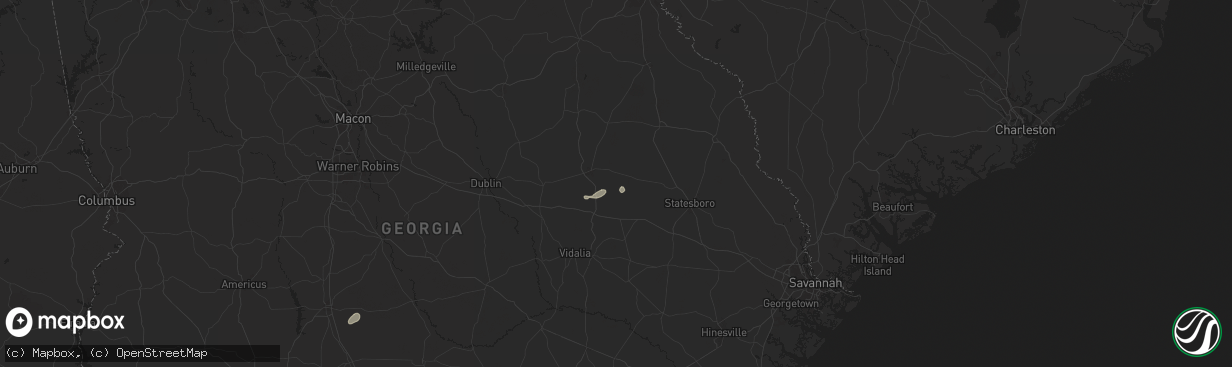 Hail map in Twin City, GA on July 20, 2024