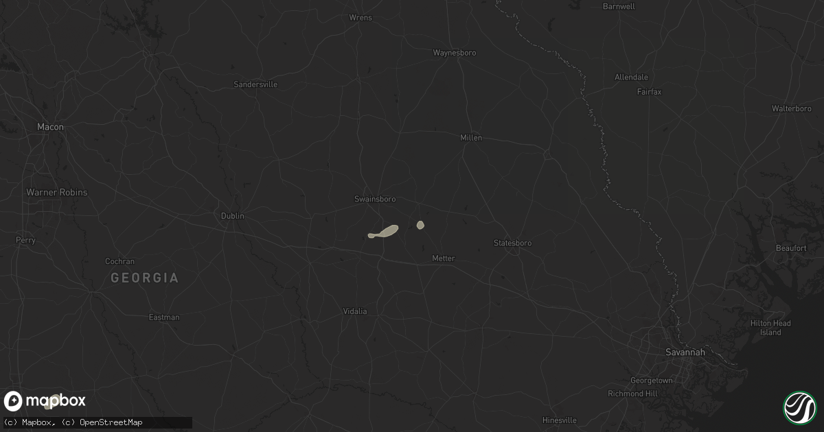 Hail map in Twin City, GA on July 20, 2024