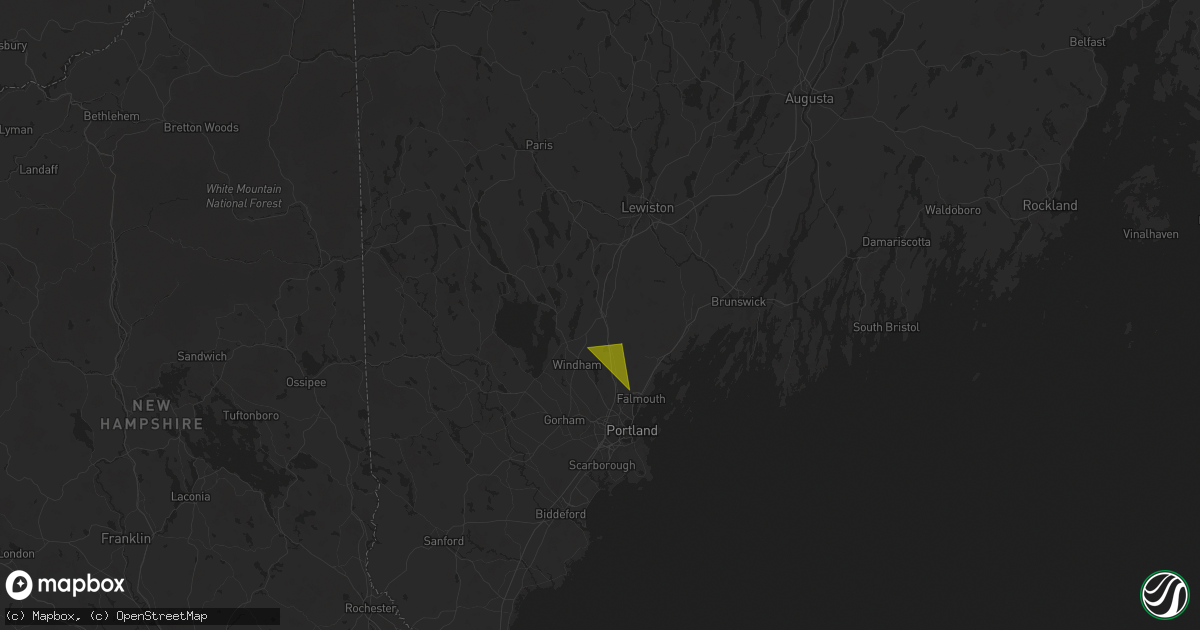 Hail map in Gray, ME on July 20, 2025