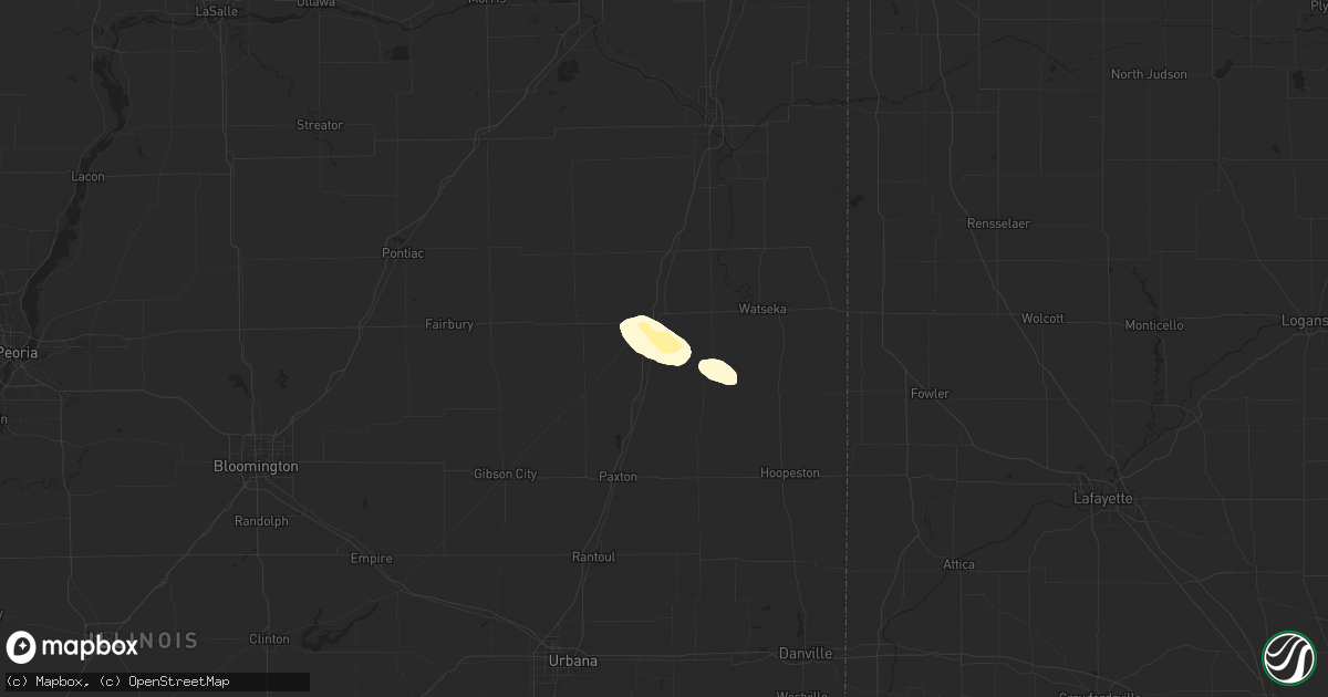 Hail map in Onarga, IL on July 20, 2025