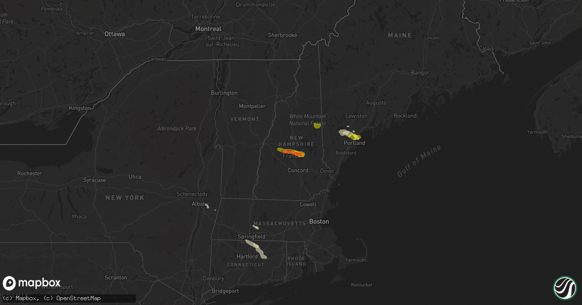 Hail map on July 20, 2025