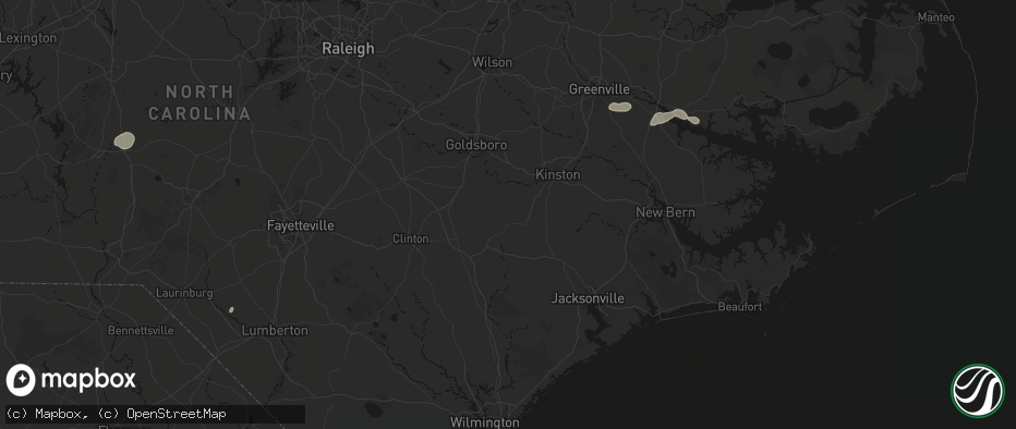 Hail map in Albertson, NC on July 20, 2026