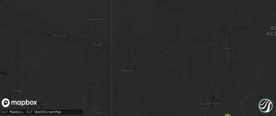 Hail map in Aragon, NM on July 20, 2026