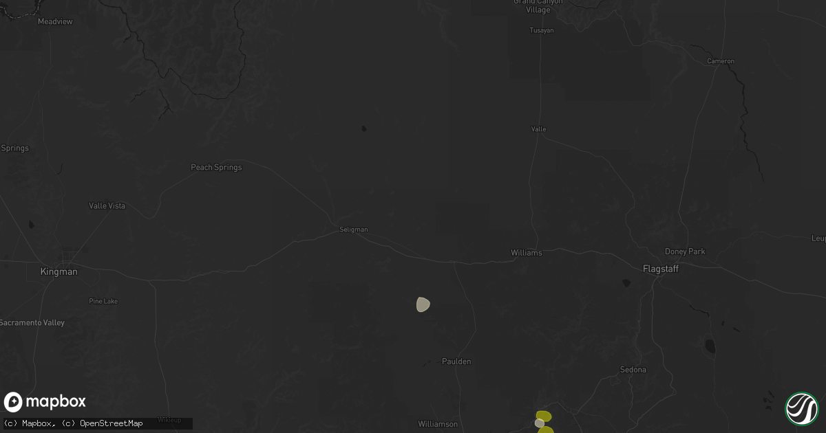 Hail map in Ash Fork, AZ on July 20, 2026