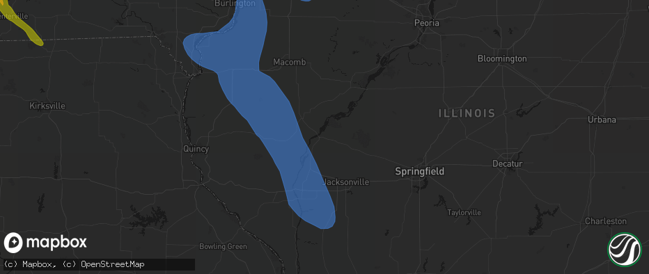 Hail map in Beardstown, IL on July 20, 2026