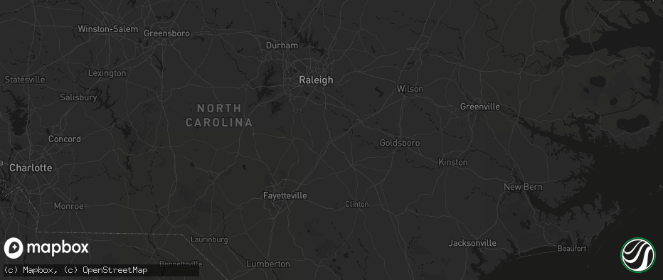 Hail map in Benson, NC on July 20, 2026