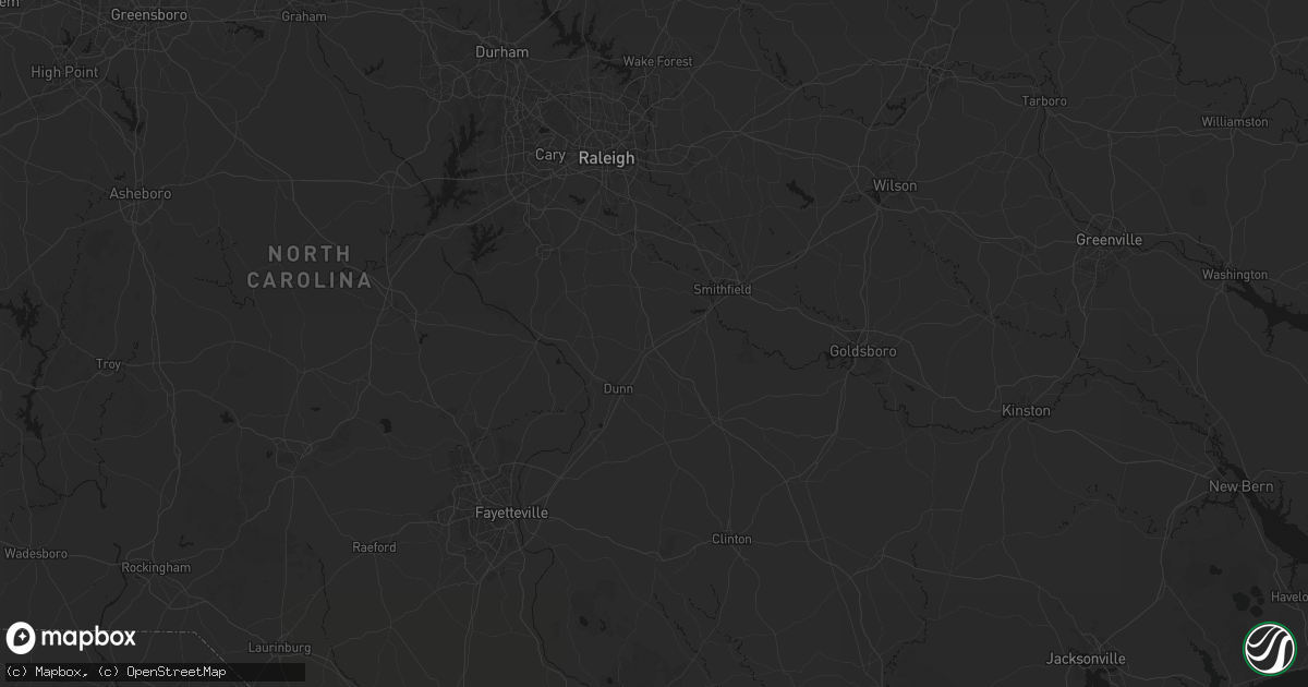 Hail map in Benson, NC on July 20, 2026