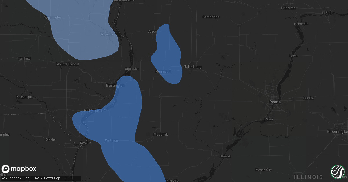Hail map in Berwick, IL on July 20, 2026
