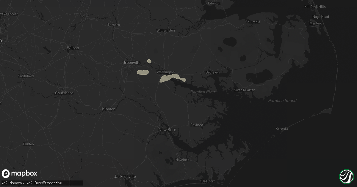 Hail map in Blounts Creek, NC on July 20, 2026