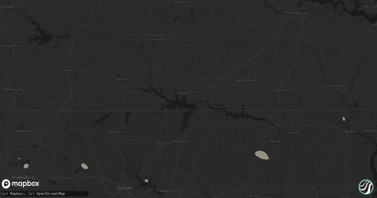 Hail map in Boydton, VA on July 20, 2026