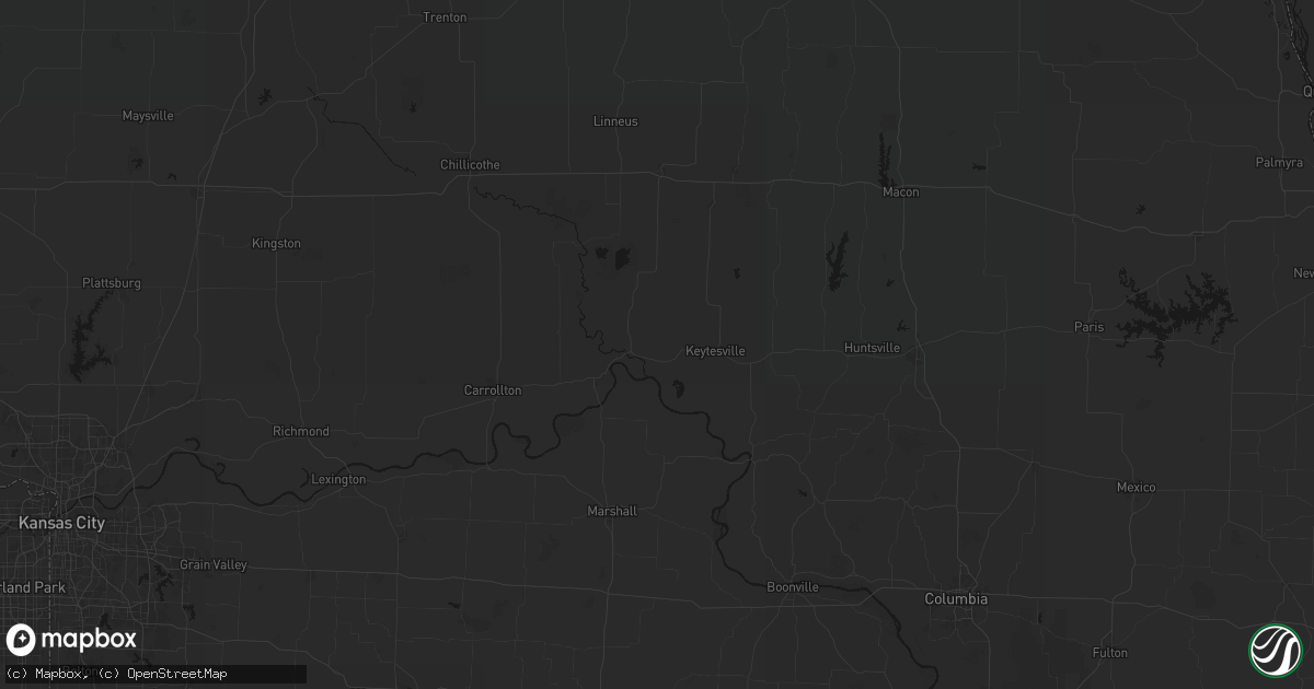 Hail map in Brunswick, MO on July 20, 2026