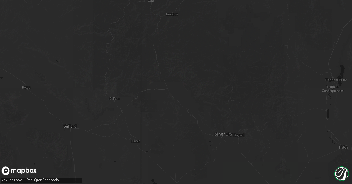 Hail map in Buckhorn, NM on July 20, 2026