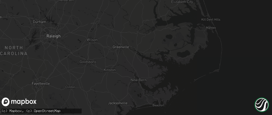 Hail map in Chocowinity, NC on July 20, 2026