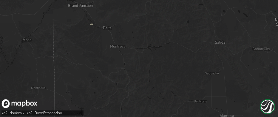 Hail map in Cimarron, CO on July 20, 2026