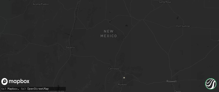Hail map in Claunch, NM on July 20, 2026