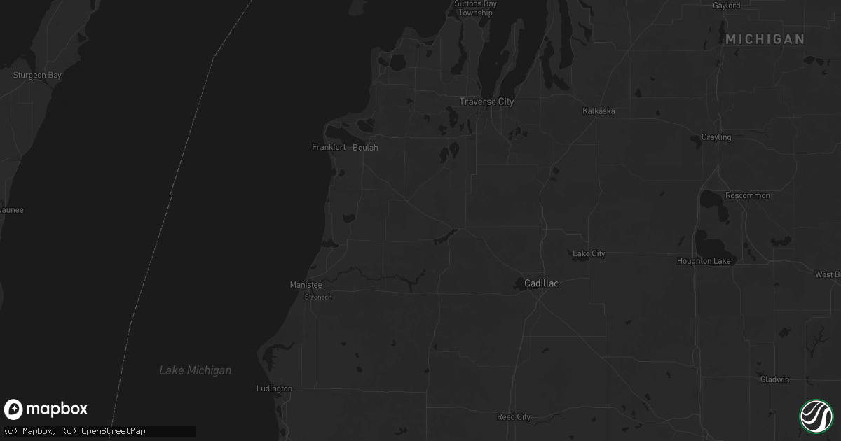 Hail map in Copemish, MI on July 20, 2026