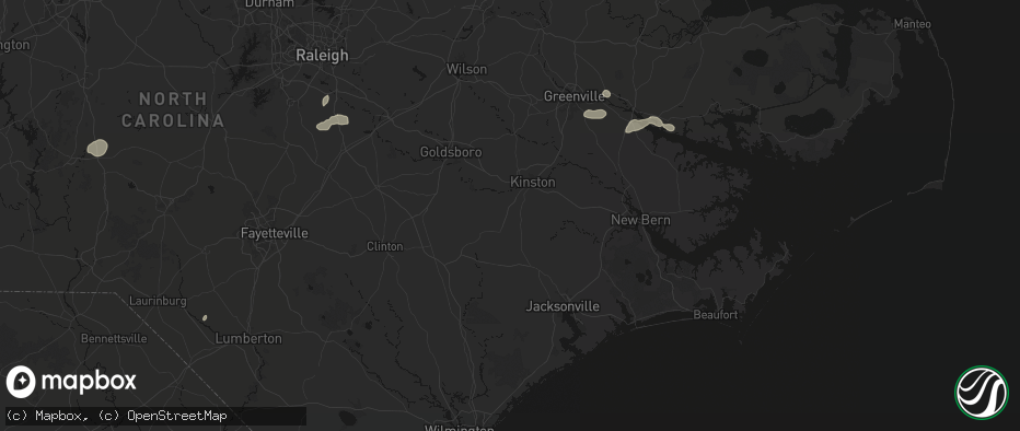 Hail map in Deep Run, NC on July 20, 2026