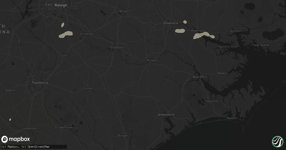 Hail map in Deep Run, NC on July 20, 2026